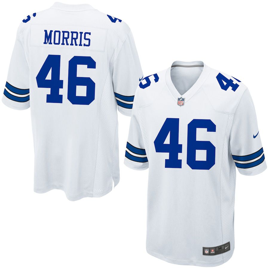 Men Dallas Cowboys 46 Alfred Morris Nike White Game NFL Jersey